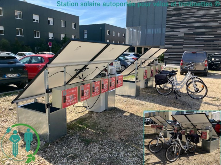 station solaire recharge trottnettes électriques