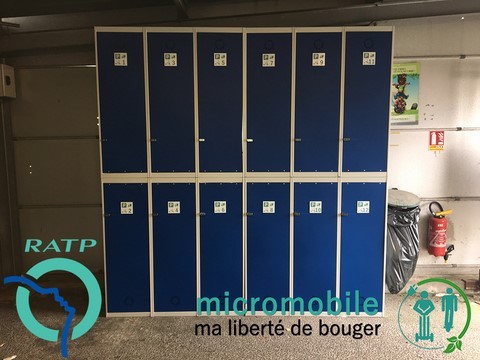 Consignes trottinettes RATP Micromobile